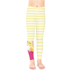 Yellow Easter Basket Kids Kids  Legging by CoolDesigns