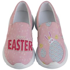 Light Pink Cute Easter Bunny Kids Kid s Lightweight Slip Ons by CoolDesigns