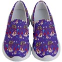 Purple Basset Hound Lost in Wonderland Kids Kid s Lightweight Slip Ons View1