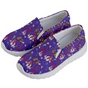 Purple Basset Hound Lost in Wonderland Kids Kid s Lightweight Slip Ons View2