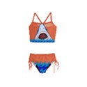 Blue & Orange Red Big Head Shark Girls  Tankini Swimsuit View1