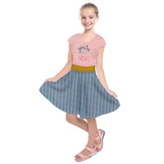 Pink & Teal You re My Hero Kids  Short Sleeve Dress by CoolDesigns