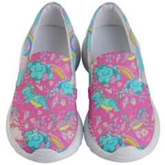 Pink Fun Unicorn Print Kid s Lightweight Slip Ons by CoolDesigns