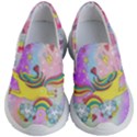 Colorful Fun Unicorn on Rainbow Print Kid s Lightweight Slip Ons View1