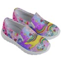 Colorful Fun Unicorn on Rainbow Print Kid s Lightweight Slip Ons View3