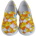 Orange Fun Unicorn Rainbow Print Kid s Lightweight Slip Ons View1