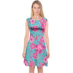 Mint Hawaii 2 Capsleeve Midi Dress by CoolDesigns