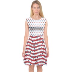 American Style Capsleeve Midi Dress by CoolDesigns