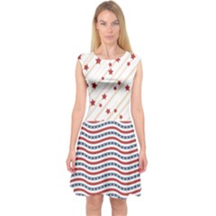 American Style Capsleeve Midi Dress by CoolDesigns