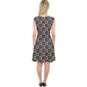 Black Retro Tv Web Flat Design Gray Pattern Capsleeve Midi Dress View2