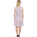 Pink Pattern Colorful Butterflies Capsleeve Midi Dress View2