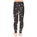 Black Wired Heart Shapes Pattern Kids Leggings View2