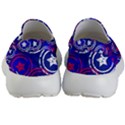 Dark Blue Violet Print Stars Circle Kids Lightweight Slip Ons View4