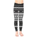 Black Aztec Halloween Pumpkin Design Kids Legging View1