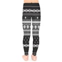 Black Aztec Halloween Pumpkin Design Kids Legging View2