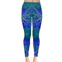 Blue Violet Thunder Leggings  by CoolDesigns