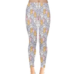 Thistle Kawaii Cartoon Pattern Cute Ghosts Leggings  by CoolDesigns