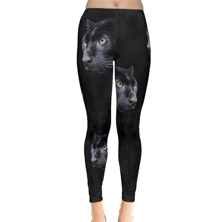 Black Panther Cat Print Leggings 