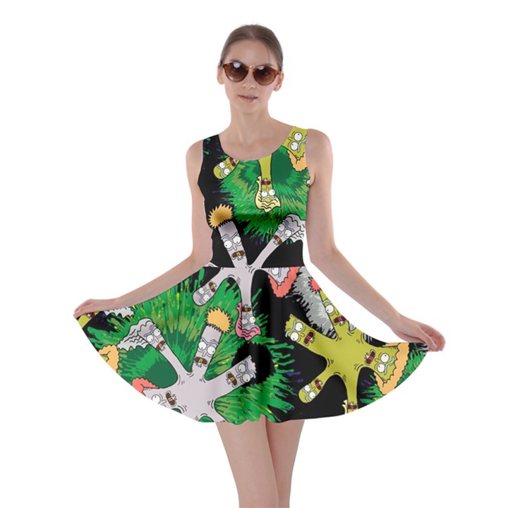 Rick Morty Bateria Frizzle Letter 2 Skater Dress