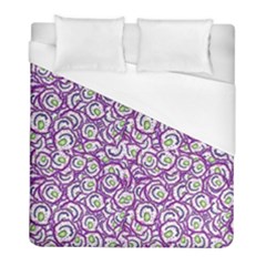 Funny Bacterias Drawing Motif Random Pattern Duvet Cover (full/ Double Size)