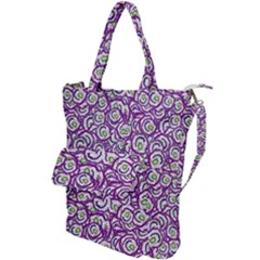 Funny Bacterias Drawing Motif Random Pattern Shoulder Tote Bag by dflcprintsclothing