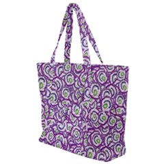 Funny Bacterias Drawing Motif Random Pattern Zip Up Canvas Bag by dflcprintsclothing