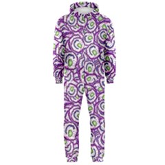 Funny Bacterias Drawing Motif Random Pattern Hooded Jumpsuit (men)