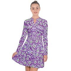 Funny Bacterias Drawing Motif Random Pattern Long Sleeve Panel Dress by dflcprintsclothing