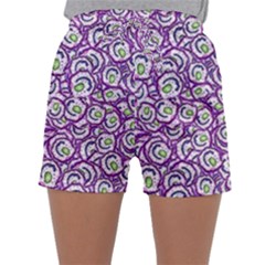 Funny Bacterias Drawing Motif Random Pattern Sleepwear Shorts by dflcprintsclothing