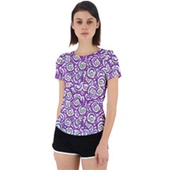 Funny Bacterias Drawing Motif Random Pattern Back Cut Out Sport T-shirt by dflcprintsclothing