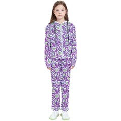 Funny Bacterias Drawing Motif Random Pattern Kids  Tracksuit