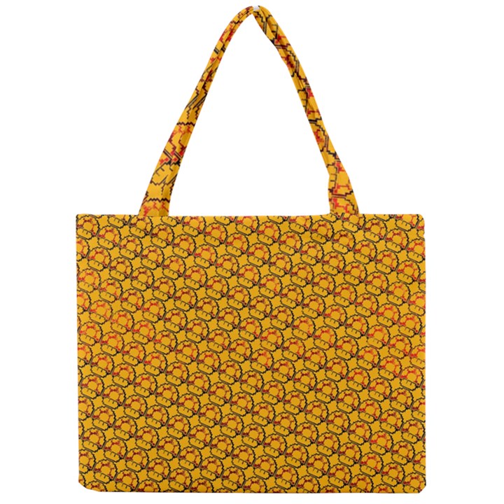 Pixel Art Mushroom Pattern Mini Tote Bag