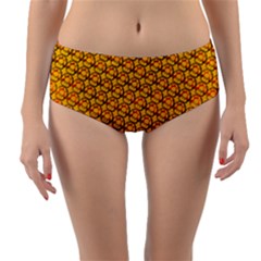 Pixel Art Mushroom Pattern Reversible Mid-waist Bikini Bottoms by ExtraAwesomeSauce