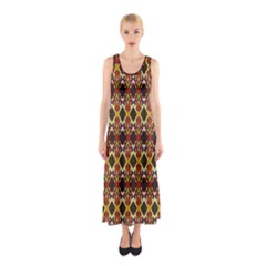 Colorful Geometric Pattern Design Sleeveless Maxi Dress by ExtraGoodSauce