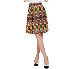 Colorful Geometric Pattern Design A-line Skirt by ExtraGoodSauce