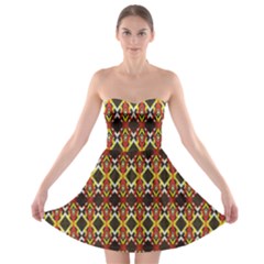 Colorful Geometric Pattern Design Strapless Bra Top Dress by ExtraAwesomeSauce