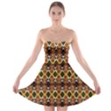 Colorful Geometric Pattern Design Strapless Bra Top Dress View1