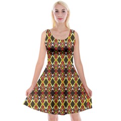 Colorful Geometric Pattern Design Reversible Velvet Sleeveless Dress by ExtraGoodSauce