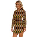 Colorful Geometric Pattern Design Womens Long Sleeve Shirt Dress View2