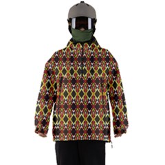 Colorful Geometric Pattern Design Men s Ski And Snowboard Waterproof Breathable Jacket by ExtraGoodSauce