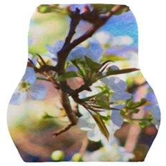 Springtime Pear Tree Blossoms Car Seat Back Cushion  by ExtraGoodSauce