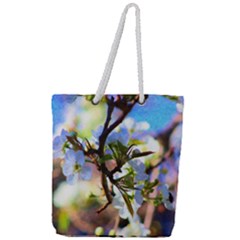 Springtime Pear Tree Blossoms Full Print Rope Handle Tote (large) by ExtraGoodSauce