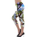 Springtime Pear Tree Blossoms Lightweight Velour Capri Leggings  View3