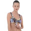 Springtime Pear Tree Blossoms Front Tie Bikini Top View1