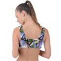 Springtime Pear Tree Blossoms Front Tie Bikini Top View2