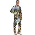 Springtime Pear Tree Blossoms Men s Long Sleeve Velvet Pocket Pajamas Set View2