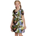 Springtime Pear Tree Blossoms Kids  Short Sleeve Tiered Mini Dress View2