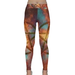 Enchanted Nebula Pentagram Art Classic Yoga Leggings by ExtraGoodSauce