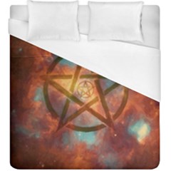 Enchanted Nebula Pentagram Art Duvet Cover (king Size) by ExtraGoodSauce