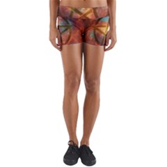 Enchanted Nebula Pentagram Art Yoga Shorts by ExtraGoodSauce